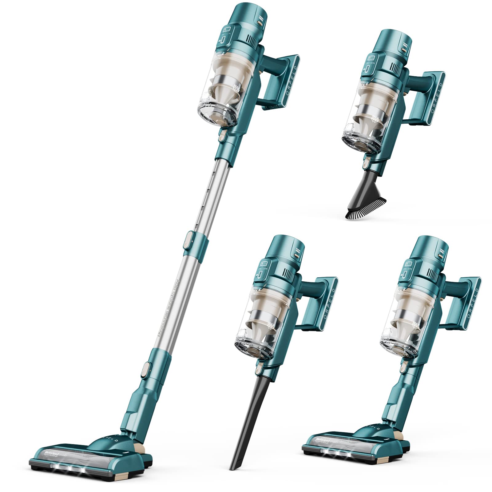 ORFELD Cordless Vacuum Cleaner, Cordless Stick Vacuum with Intelligent