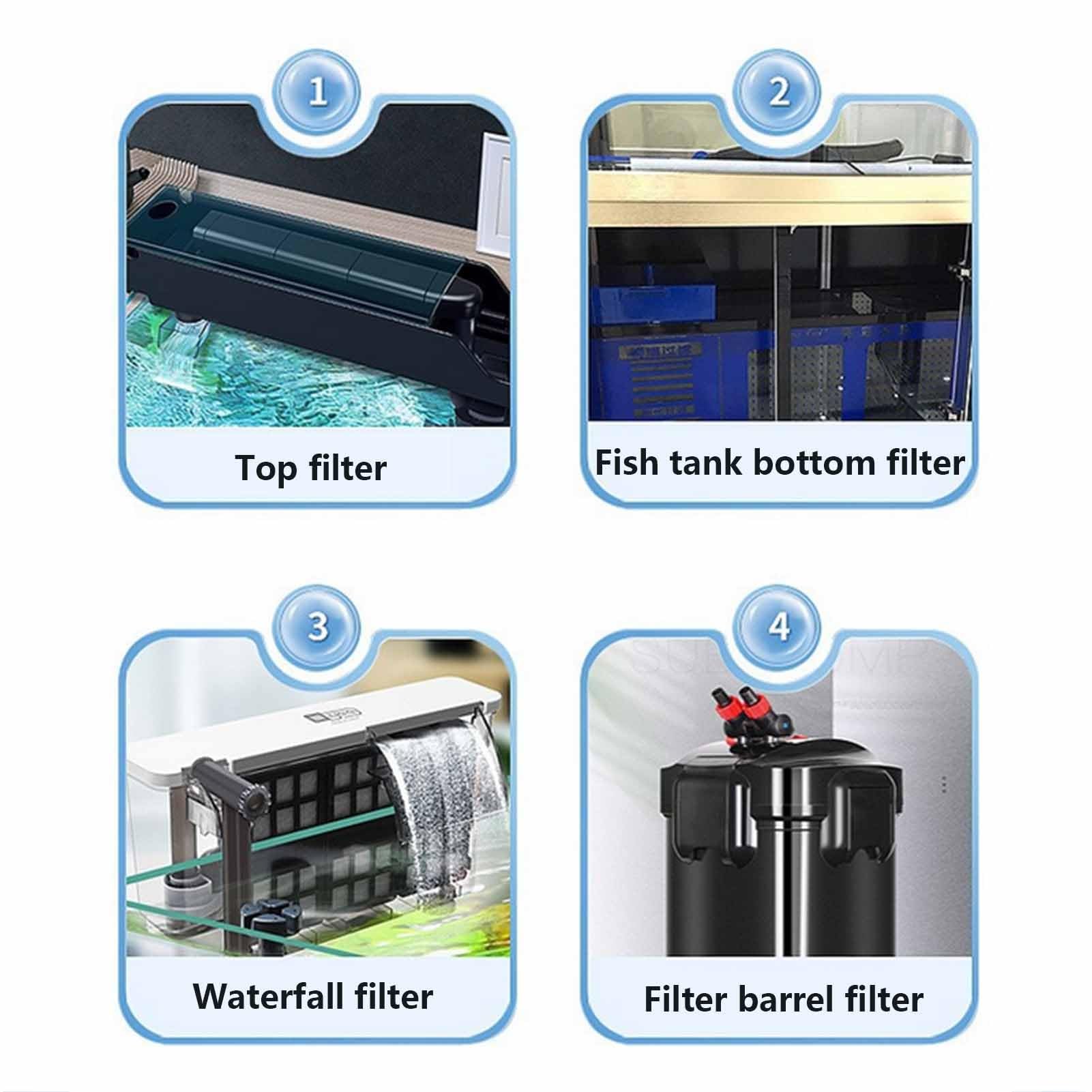 Filtres pour Aquarium, tampons filtrants en éponge Multicouches, Accessoires de Filtration pour Aquarium(M)