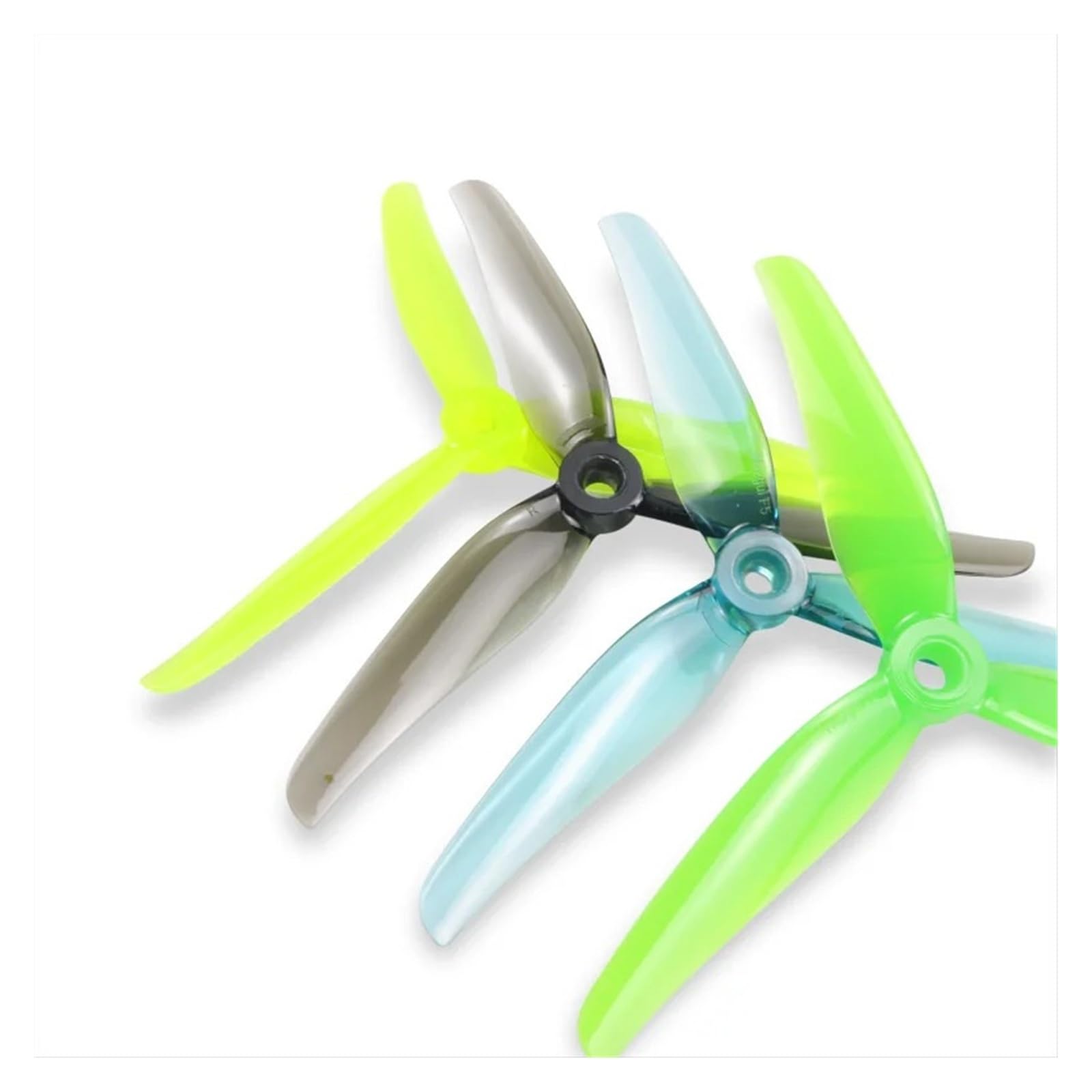 4 pary Nazgul 5140 5 cali 3-łopatkowe śmigło 5 mm otwór montażowy Tri-Blade Prop Replacement for 5" FPV Racing Freestyle Drone 2807 2207 (2 pary) F5 Yellow-)