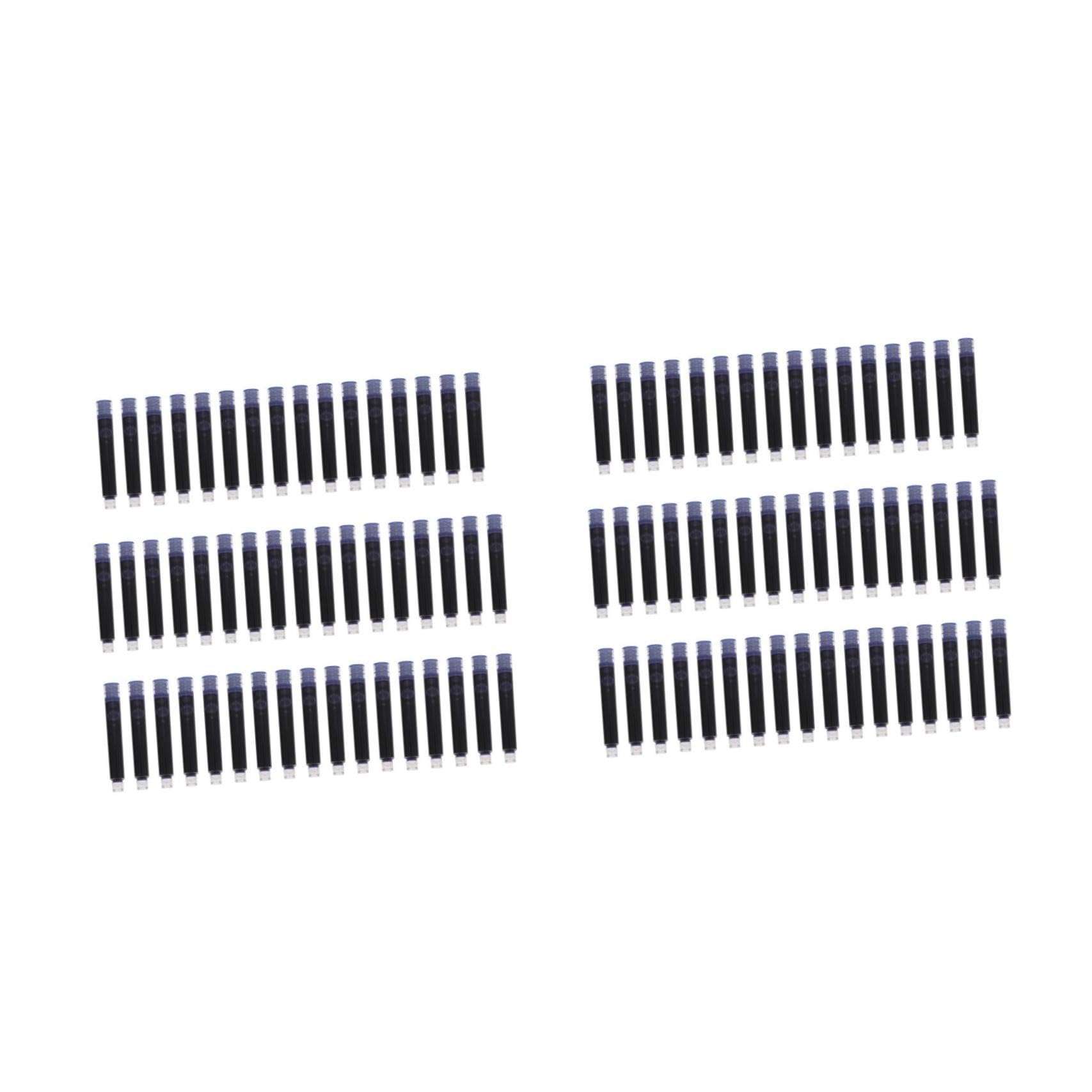 OSALADI 2 Set Ricariche Per Stilografica Ergonomica Blu Nero Accessori Per Studenti E Ufficio Asciugatura Rapida Macchie 100 Pezzi * 2