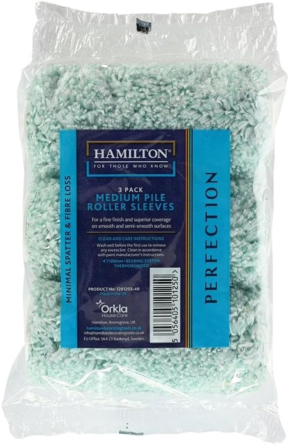 3 x 4" Hamilton Perfection Medium Pile Paint Roller Sleeves (1281203-40)