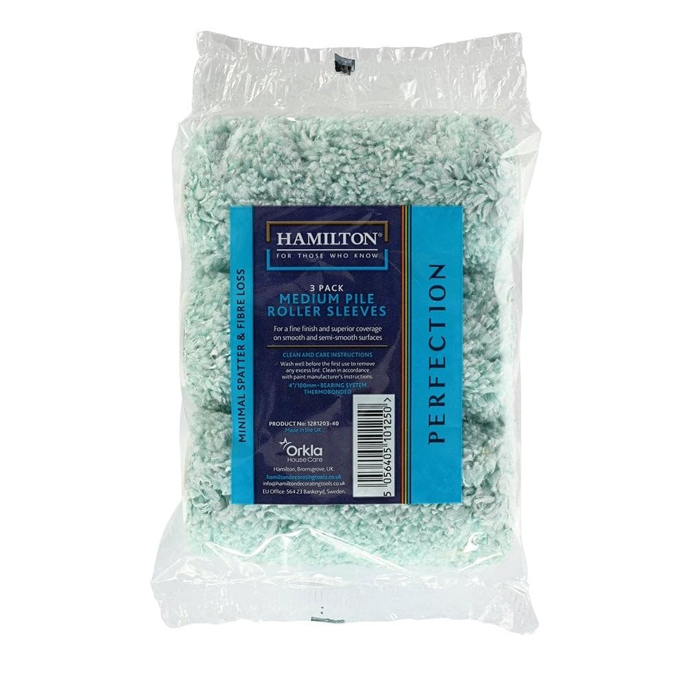 3 X 4" Hamilton Perfection Medium Pile Paint Roller Sleeves (1281203-40) 5056405101250