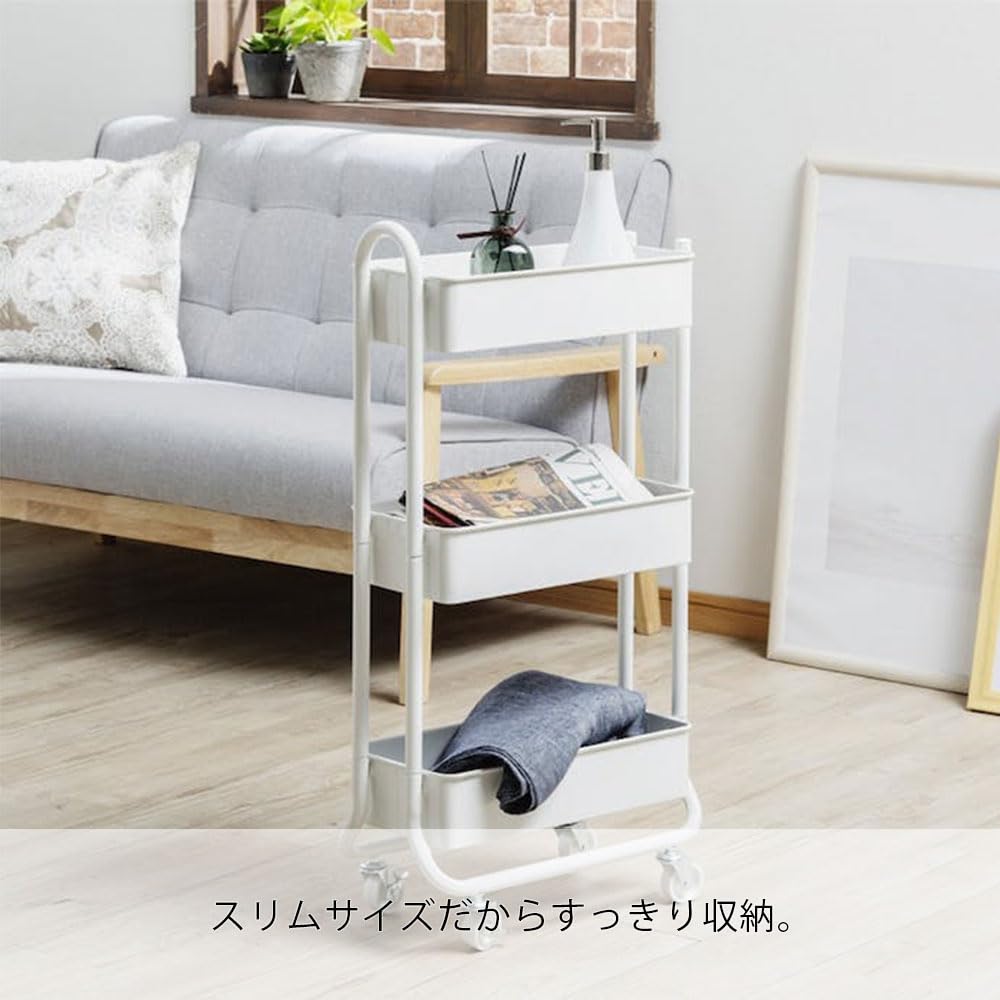 Amazon.co.jp: カインズ(CAINZ) キッチンワゴン スリム J21 幅