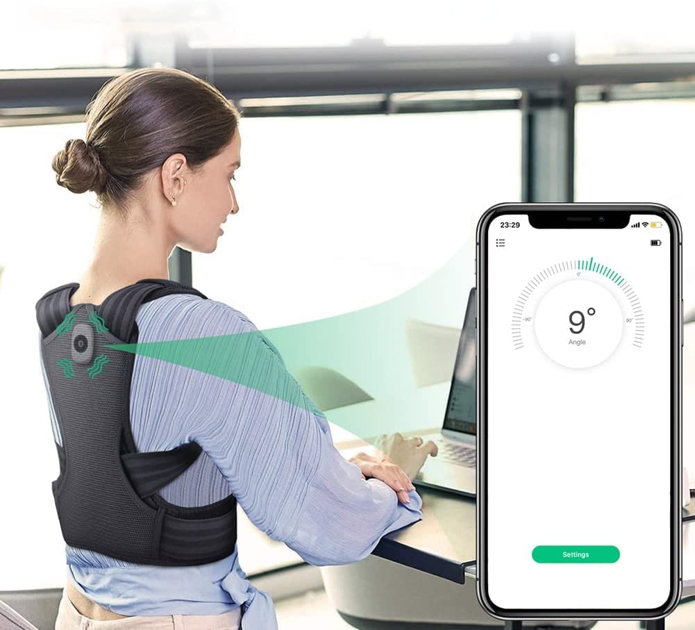 Supporto posteriore Uomo Donna, Brace Back fornisce sollievo dal dolore for la schiena del collo e le spalle Postura regolabile e traspirante(M)