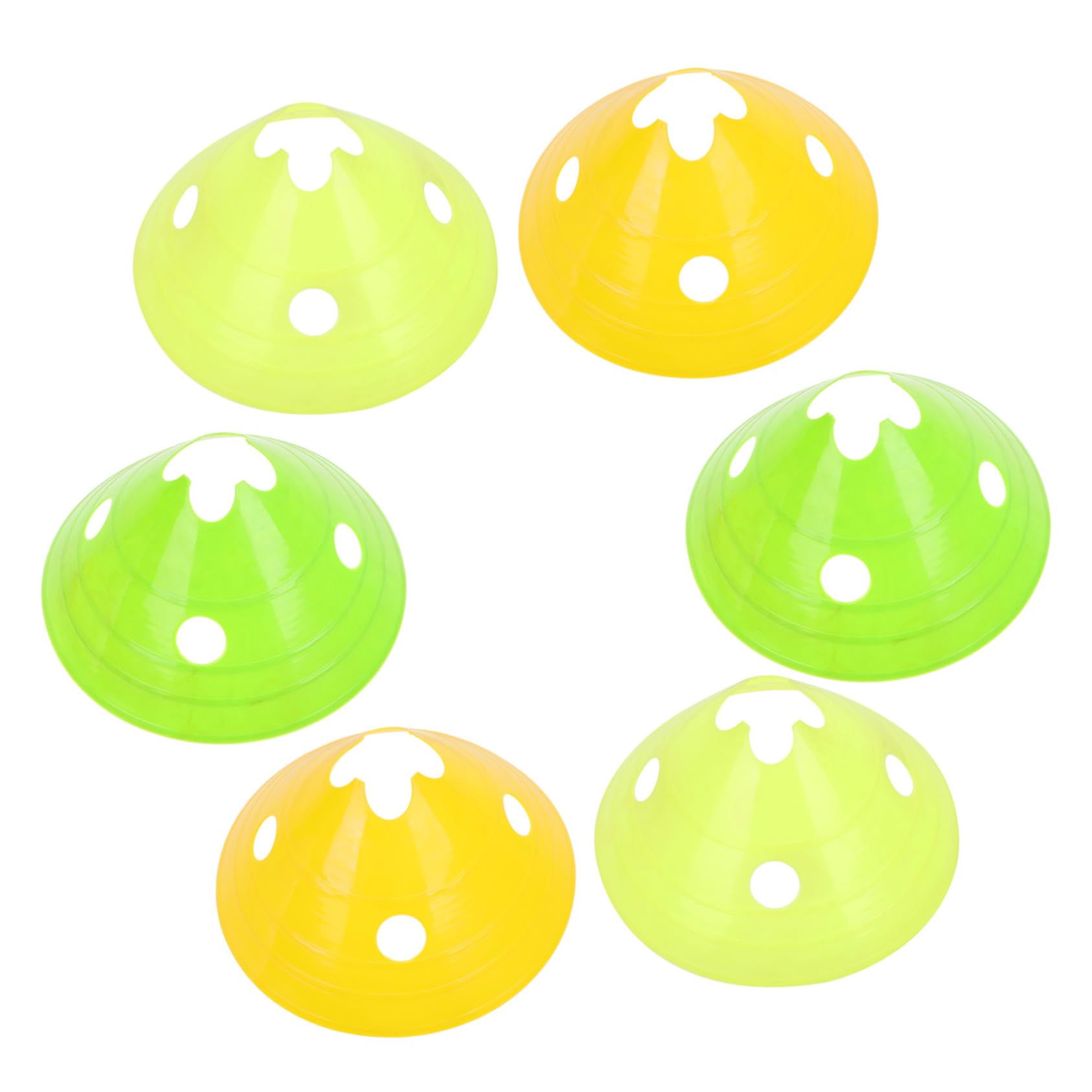 KOMBIUDA 6 Pack Football Training Hurdles for Boys and Girls Flexibility Coordination Training Disks Plastic Hollow Out Design for Soccer Baseball Random