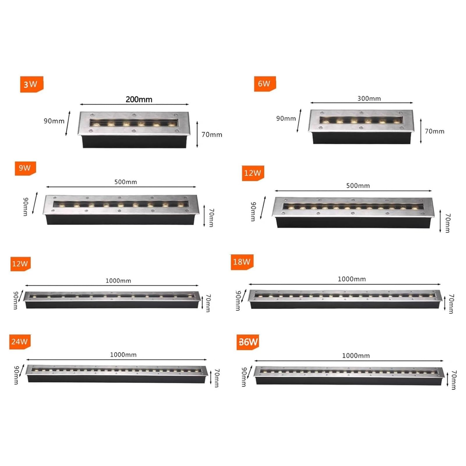Focos Suelo Led Exterior - Empotrable Al Aire Libre Focos, Foco LED Resistente Al Agua IP66, AC220V Bañador De Pared De Escalera LED Empotrado Para Exteriores(Green,9W)
