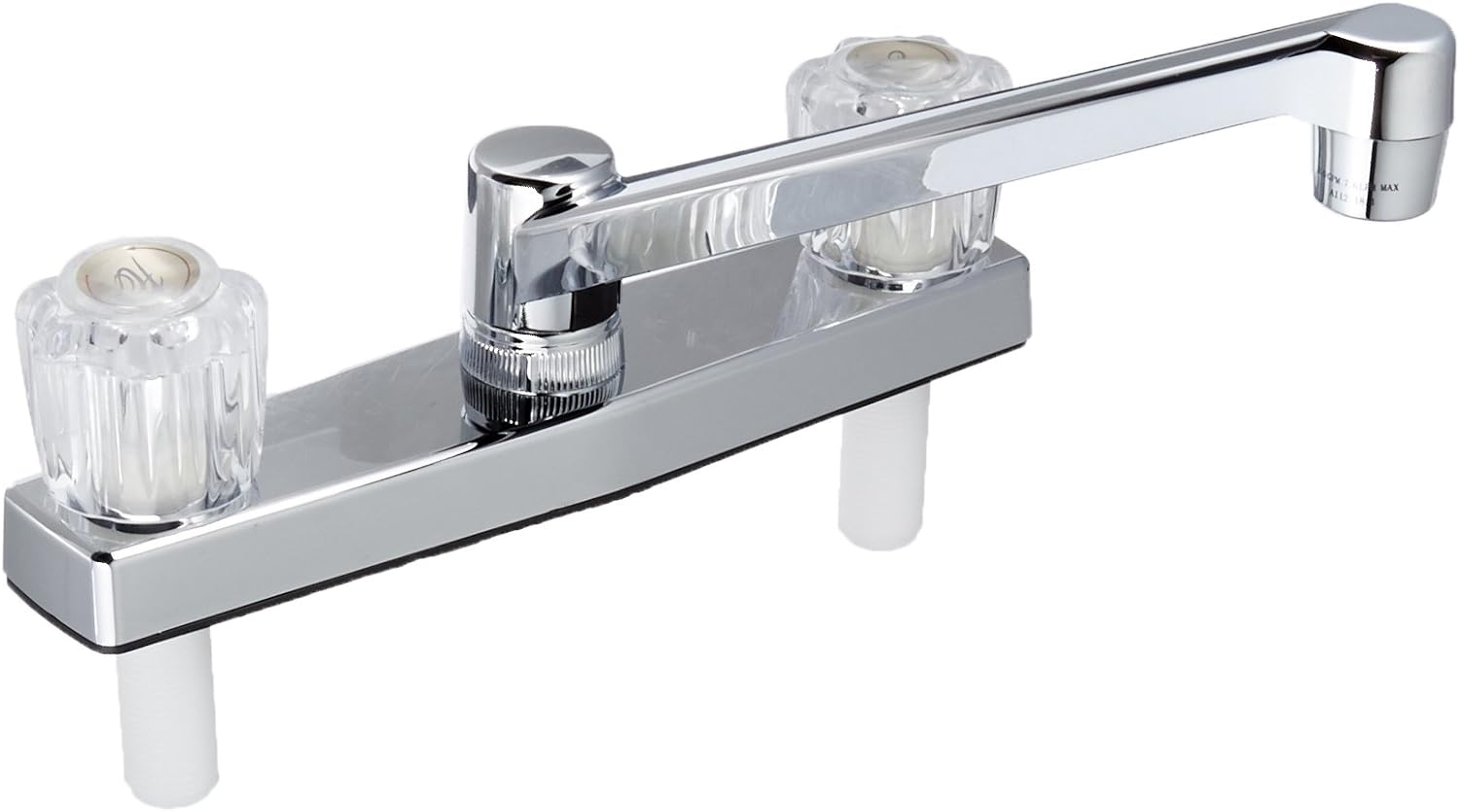 EZ-FLO 10122 Chrome 2-Handle Non-Metallic Kitchen Sink Faucet - Easy Install Washerless Cartridge 1.8 GPM