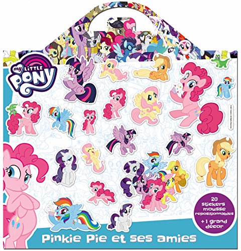 My Little Pony, Pinkie Pie et ses amies: 20 stickers mousse repositionnables + 1 grand décor