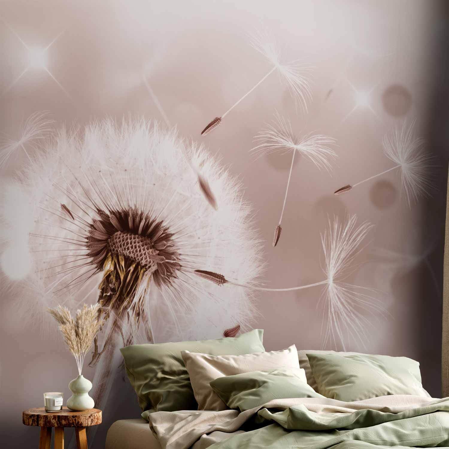 decomonkey Fototapete Pusteblume Natur, 400x280 cm, XL, Blumen Abstrakt | Vlies, Schlafzimmer, Wohnzimmer, Tapete, Fototapeten, Tapeten, Vliestapete, Wandtapete, moderne, Wandbild, Wand