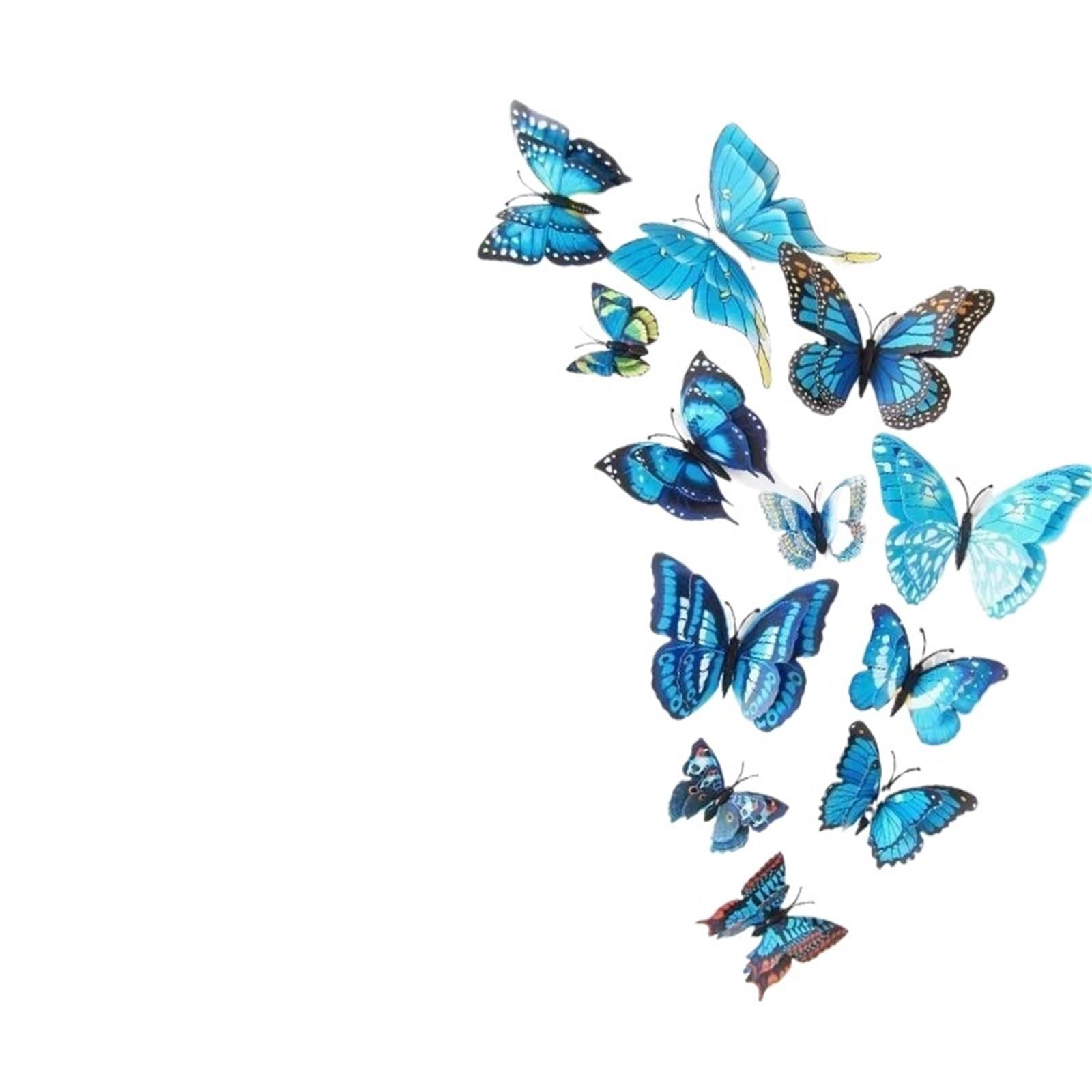 12Pcs 3D Double Layer Butterflies DIY Wall Stickers Home Room Decor Birthday Party Wedding Decoration Decals(12pcs-011)