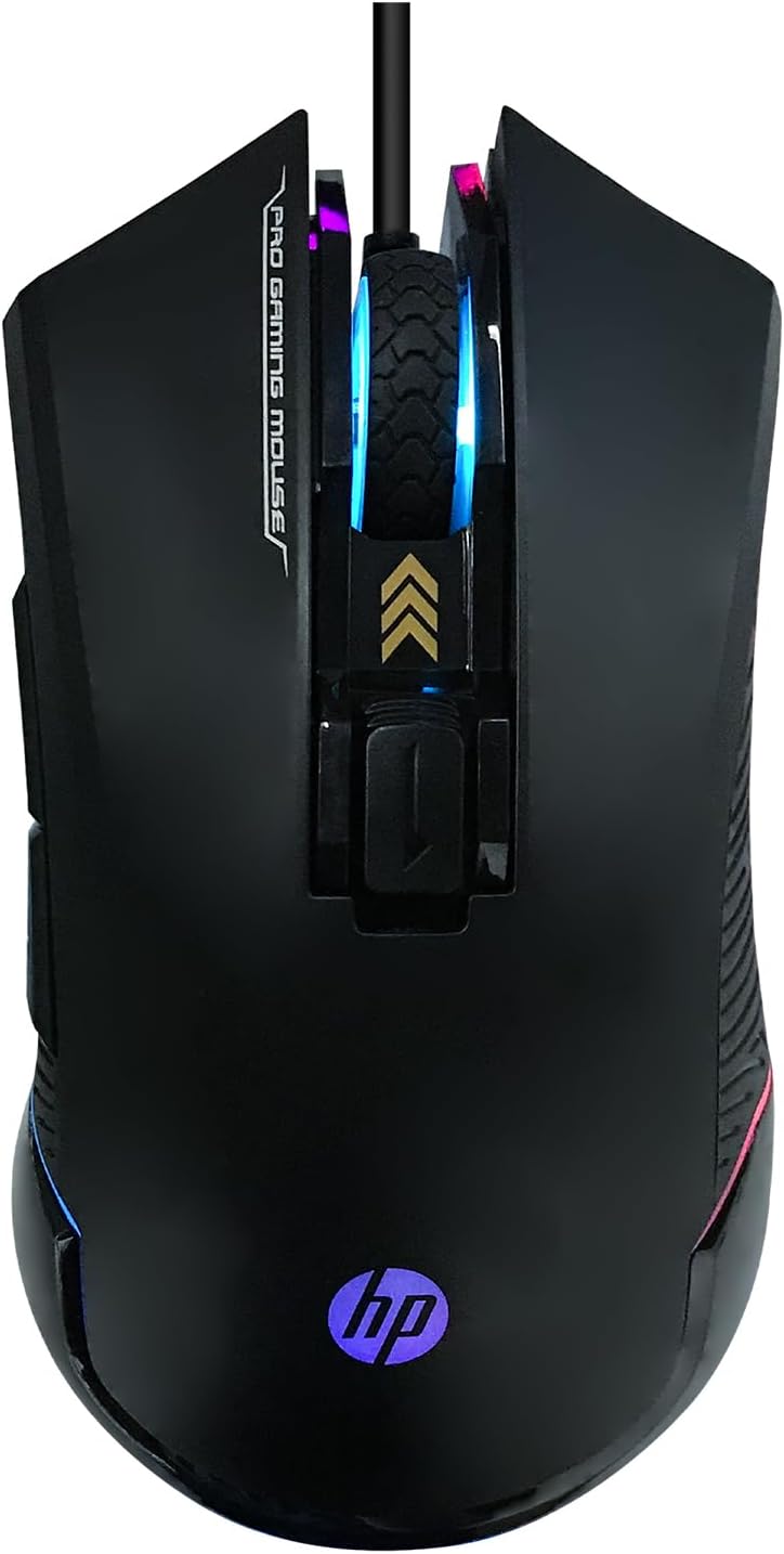 G360 RGB Backlighting USB Wired Gaming Mouse with 6 Programmable Buttons, Customizable 6200 DPI, Ergonomic Design, Non-Slip 3D Roller/ 3 Years Warranty (4QM92AA)