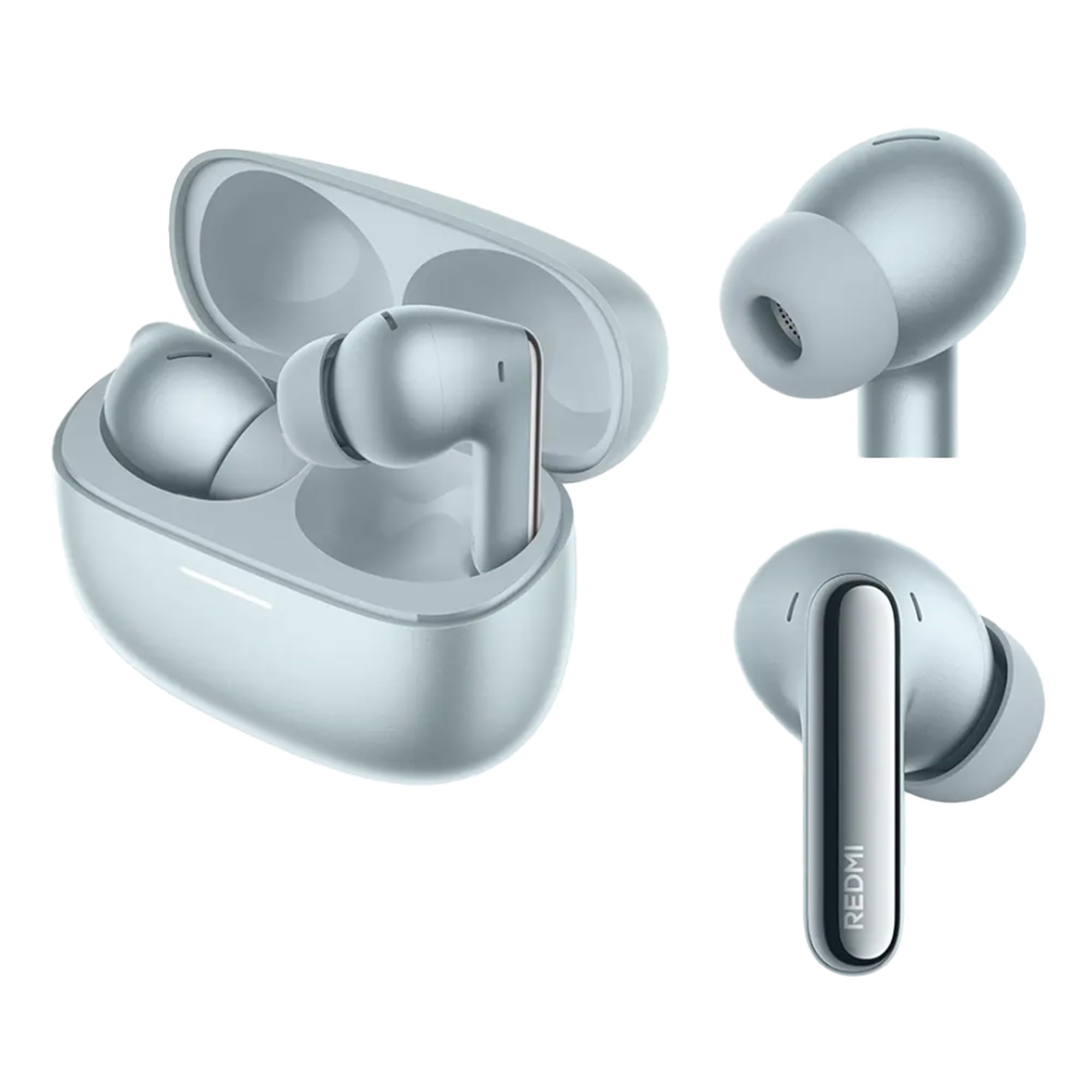 XIAOMI REDMI Buds 8 Pro Wireless Earbuds, 55dB Adaptive Noise Canceling Bluetooth 5.4, 33H Playtime, Hi-Res Audio, Coaxial Triple-Driver, IP54, USB-C Fast Charge, for iPhone Android Glacier Blue