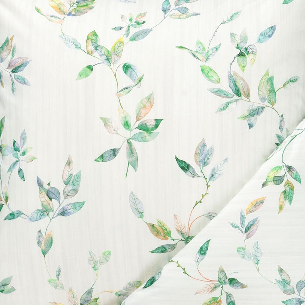 ESTELLA Mako Jersey Bettwäsche 155x220 Thalia grün Blätterranke 6621-530