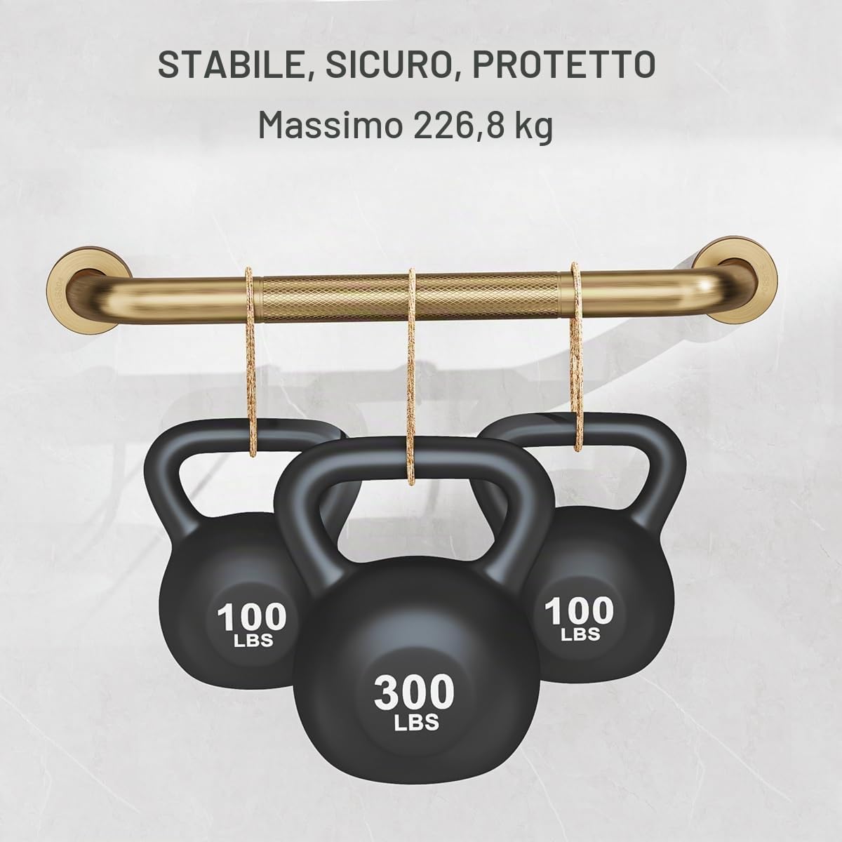 FANHAO 2 Pezzi Barra di Sostegno per Bagno, Antiscivolo in Acciaio Inox 304, Barra di Sicurezza e Supporto per Doccia, Vasca, Cucina, Camera da Letto, 41 cm