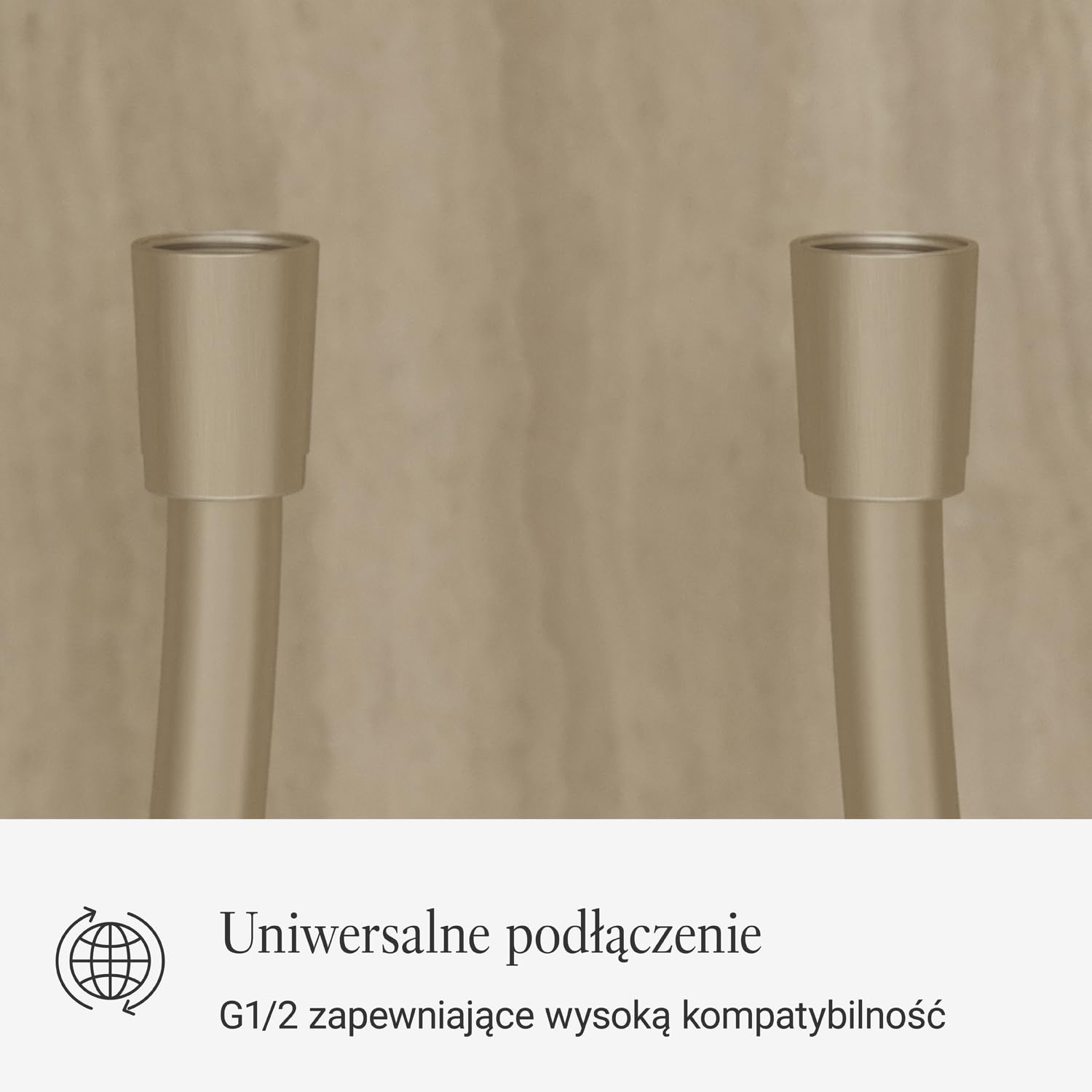 Villeroy & Boch Uniwersalny wąż prysznicowy do prysznica i wanny, odporny na zginanie, 1,60 m, szczotkowany nikiel, matowy