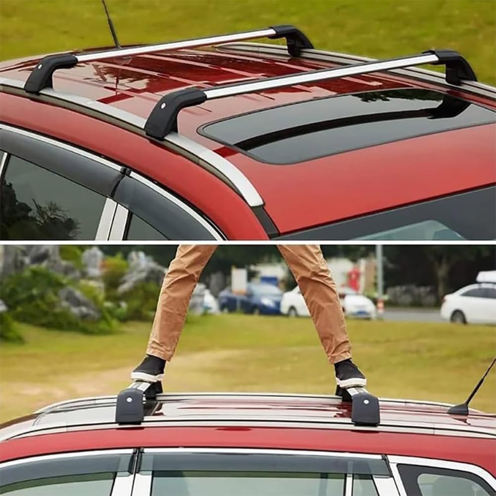 Barre Portatutto Tetto Auto Alluminio con Serratura Antifurto per Land Rover Range Rover Evoque 2011-2026, Barre Trasversali Portapacchi Auto Aerodinamiche Regolabili Elevata capacità