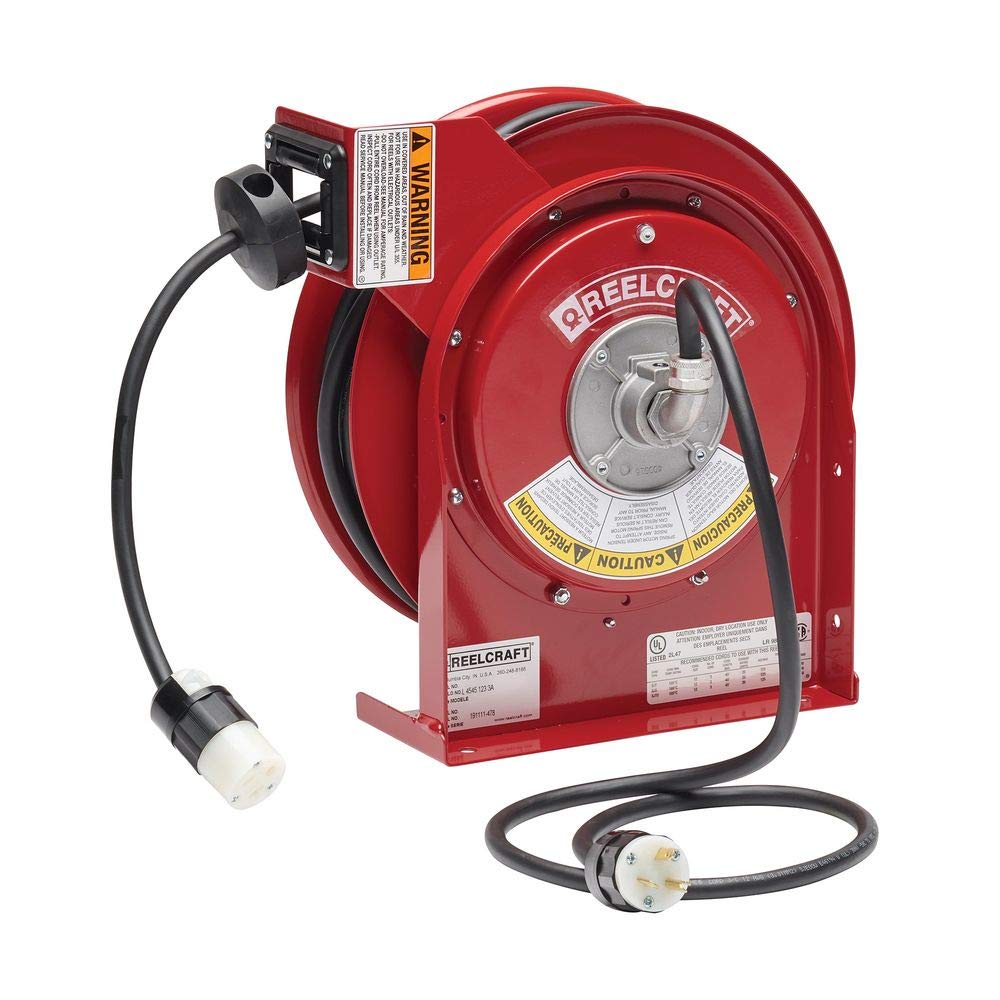 Reelcraft L-4525-123-3A - 12/3 x 25 ft. 20A, Single Receptacle