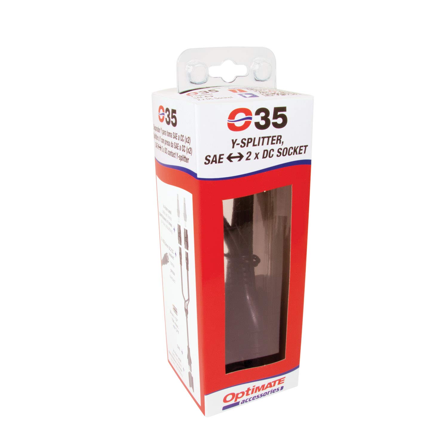 OptiMate TecMate Cable O-35, Séparateur Y, SAE in vers 2 x Prises CC Out