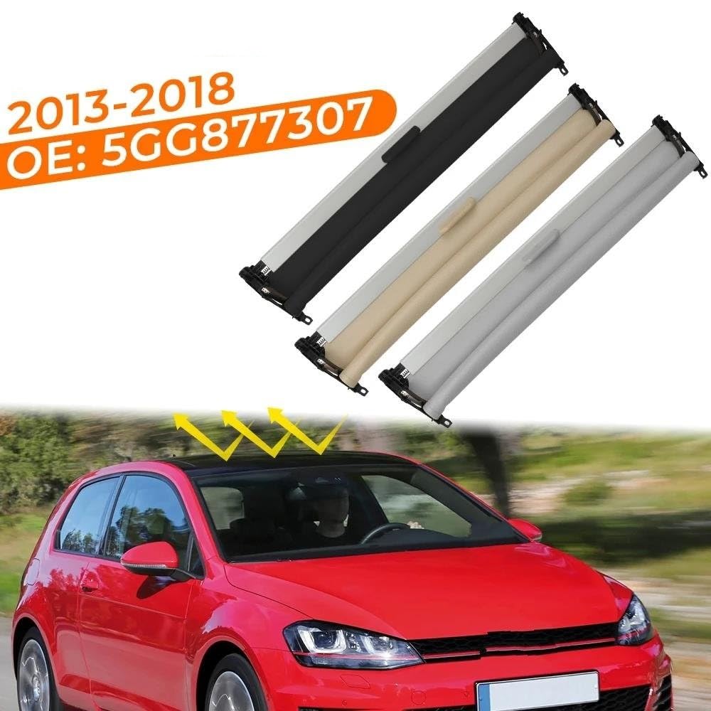 Scheibenabdeckung Gegen Für VW Für Golf 2013-2018 Sonnendachfenster Autokuppel Rollo Schild Sonnenschutz Vorhangabdeckung Schatten Schiebedach Montage(Beige)