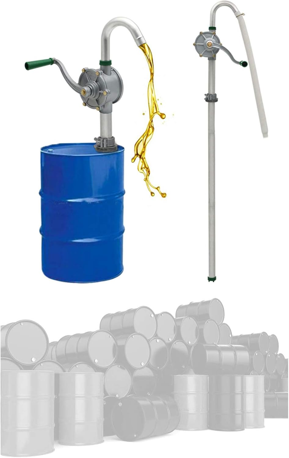 Hand Crank Aluminium Rotary Oil Fuel Hand Pump Self Priming Fuel Oil Diesel Pump 55 Gallon 200 Litre Drum Barrel