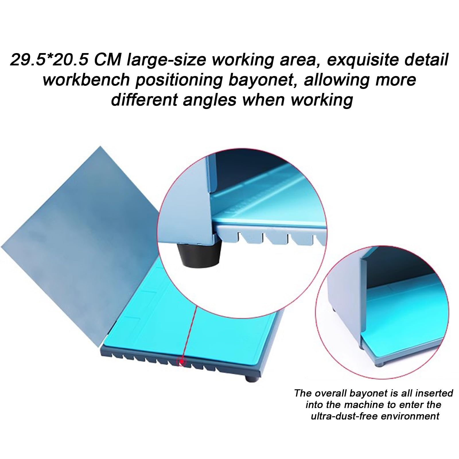 NYANS Laminar Flow Hood Air Flow Clean Bench, für Handy Reparatur und Film, Tragbarer Staubfreier Raumarbeitstisch, 2 Lichtmodi Einstellbare Helligkeit