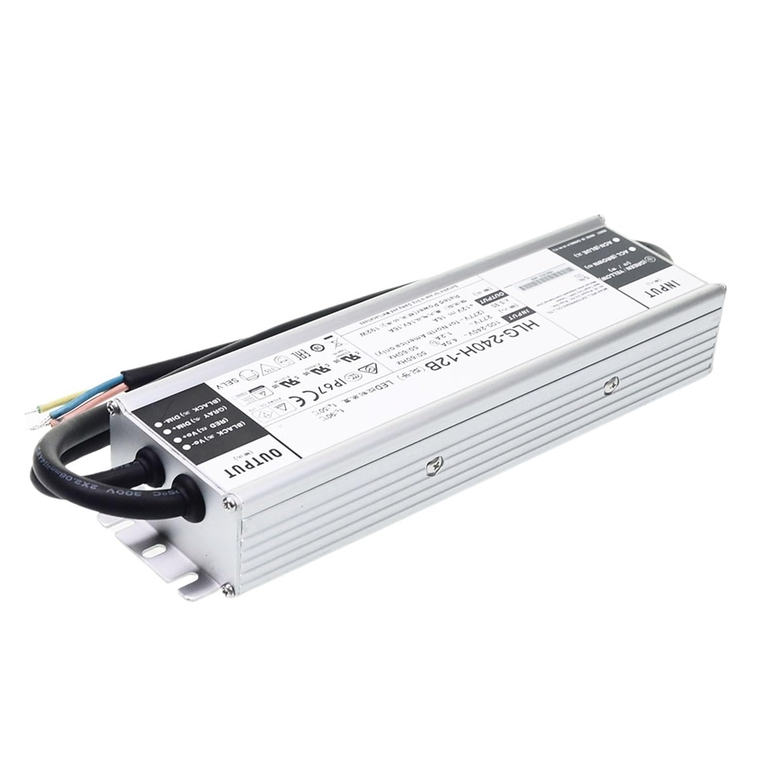 BRODEFUP HLG-240H B Type 12V 15V 24V 30V 36V 48V 42V 54V 240W IP67 Single Output Adjustable Switching Power Supply HLG-240H-24B(HLG-240H-54B)
