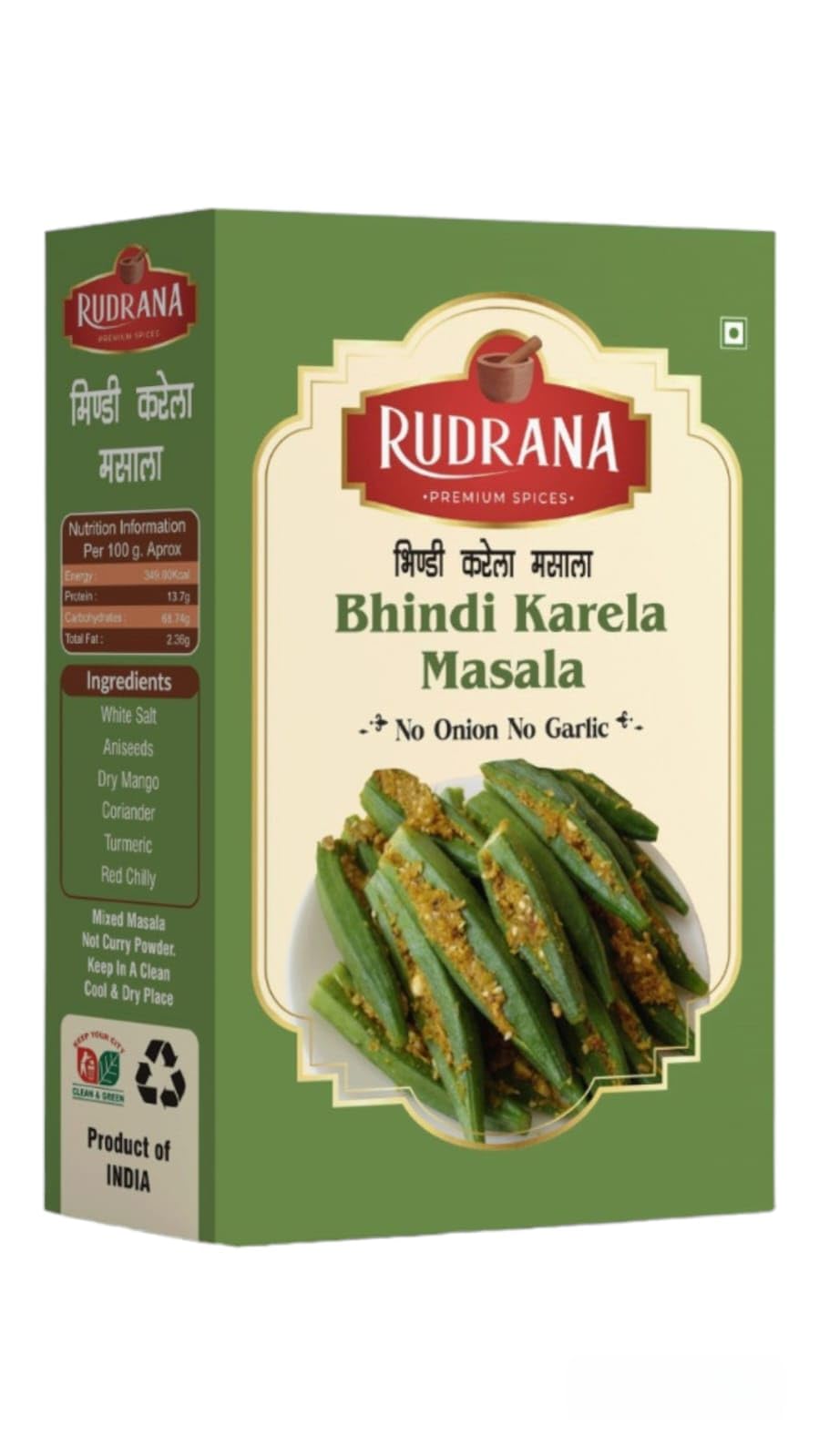 Rudrana Bhindi Karela Masala, No Onion No Garlic Spice Mix (50gx2) (B0DFHR4XZH) Amazon Price History, Amazon Price Tracker