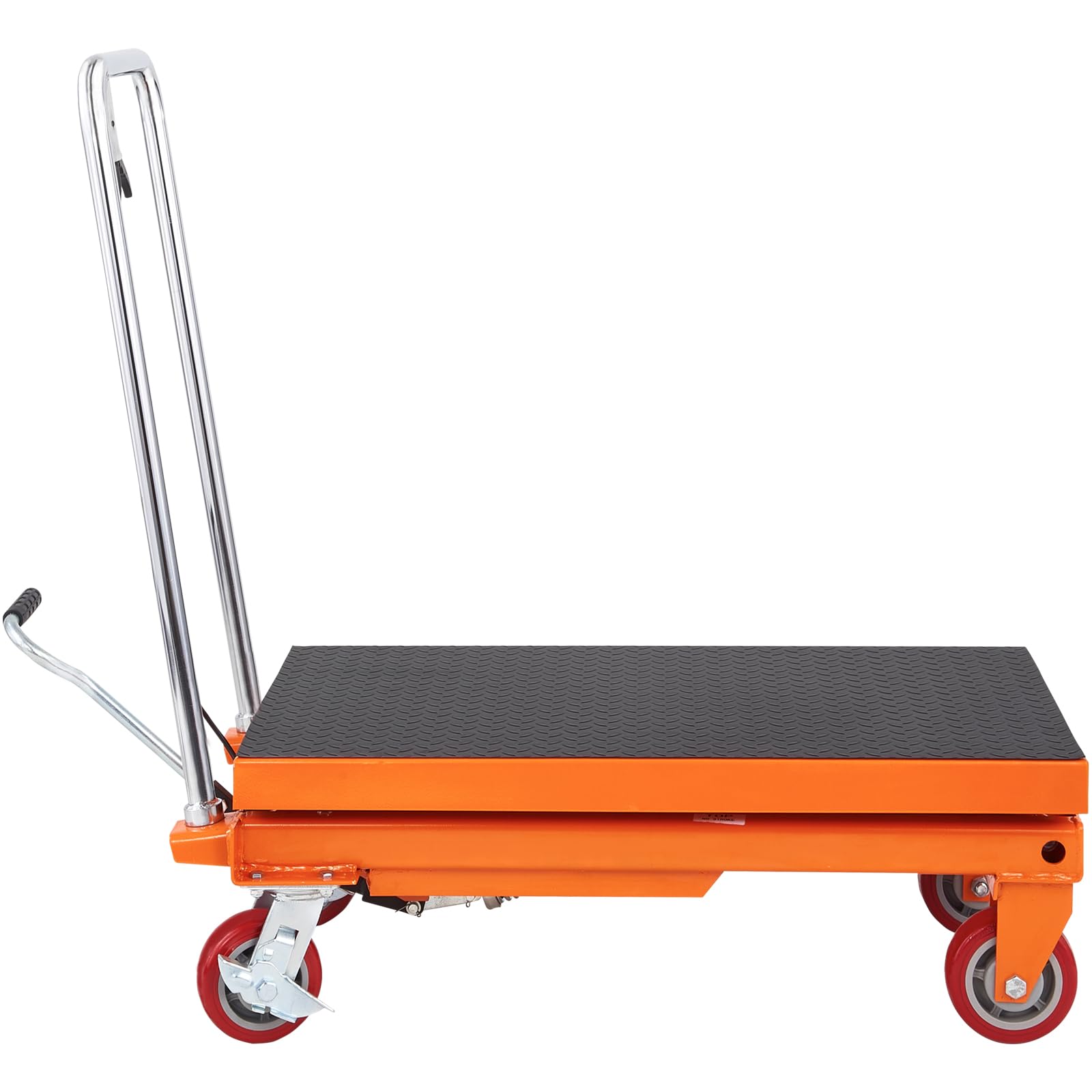 VEVOR Scherenhubtisch hydraulisch 500 kg Tragfähigkeit Hubtischwagen 285–900 mm Hubbereich Hubtisch Werkstatt 815 x 505 mm Plattform Scherenhubwagen Einzelschere für Fabriken Lagerhäuser Supermärkte