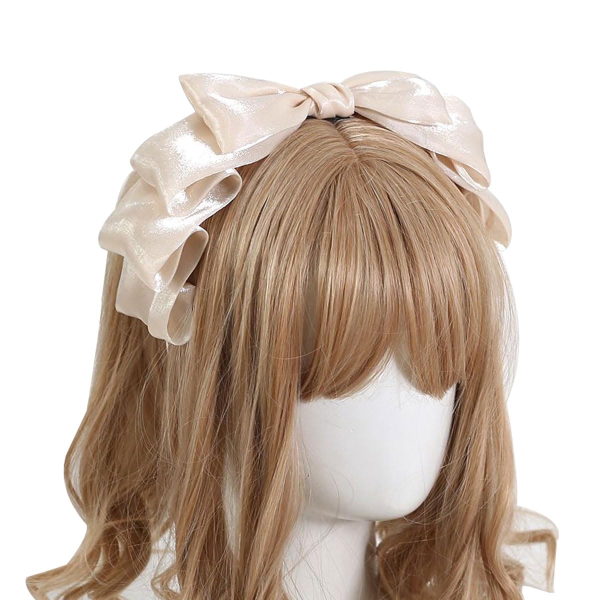 当時物♡姫ちゃんのリボン♡カチューシャとネックレスのセット　平成レトロ リボンのカチューシャ 姫かわ プリンセス ハート ハンドメイド D