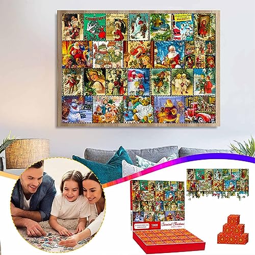 Advent-calendar-2023-Jigsaw-Puzzles-for-Adult-Toys-Christmas-Gifts-for-Women-Men-24-Boxes-1008-Pieces-Puzzles-for-Adults-and-Kids-Countdown-to-Christmas-Home-Decoration