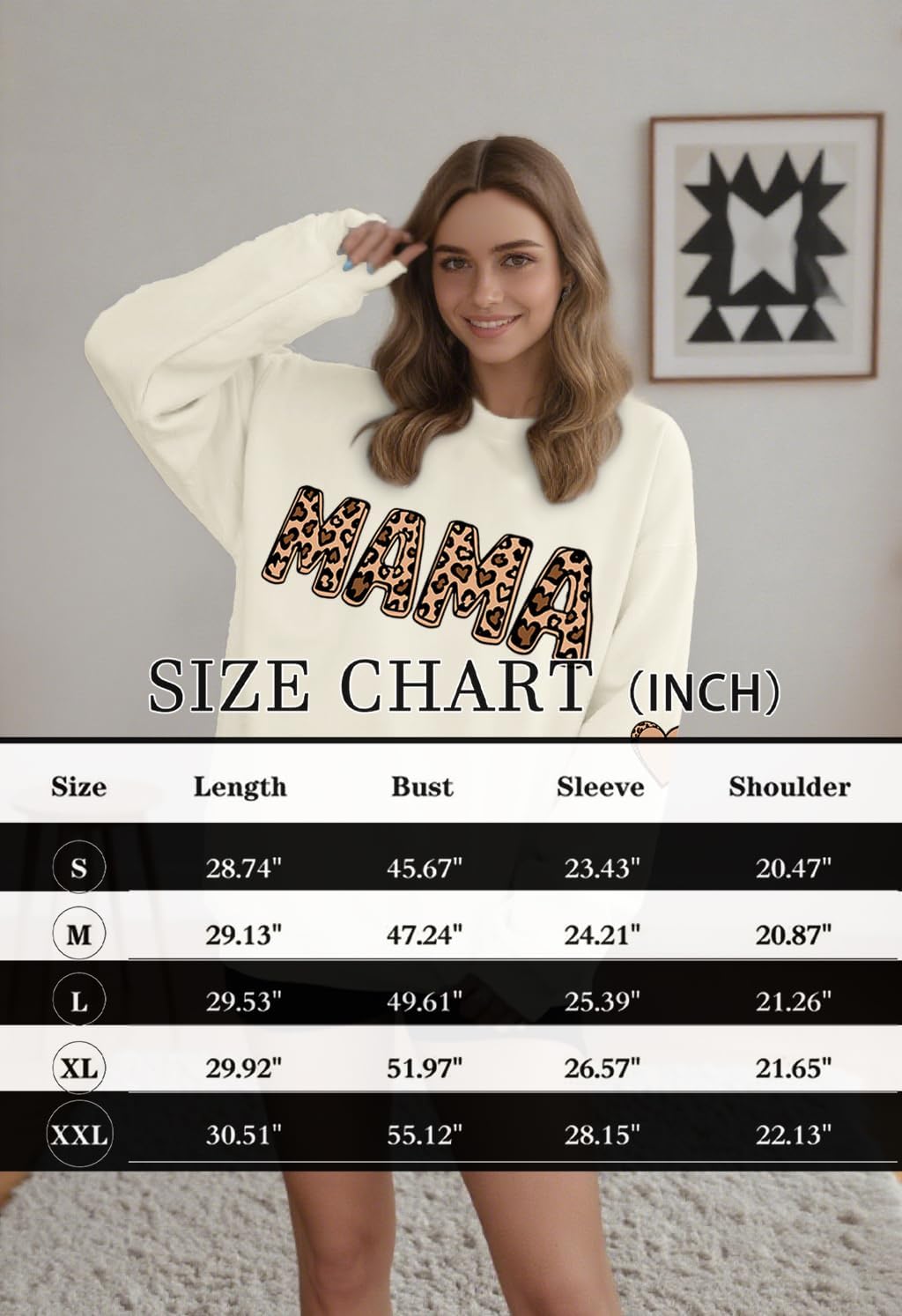 Mama Sweatshirt for Women In My Mama Era Shirts Oversized Mom Long Sleeve Casual Pullovers Blouse Top - Image 7