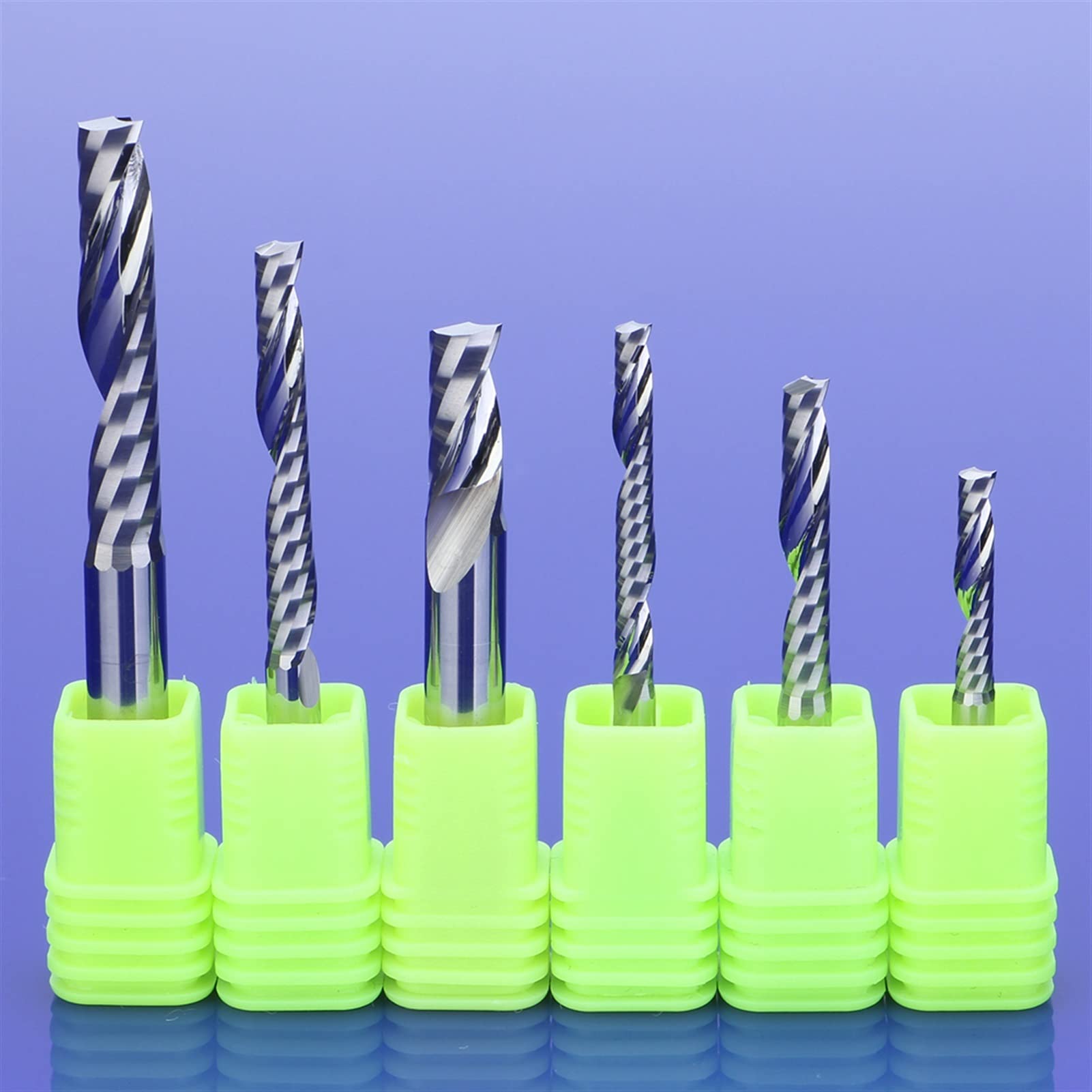 BERWENNY 1pcs Single-Flute Cutter CNC End Mill Carbide Router Bit Compatible with Acrylic Milling Cutter (Dimensions : 3.175x32)