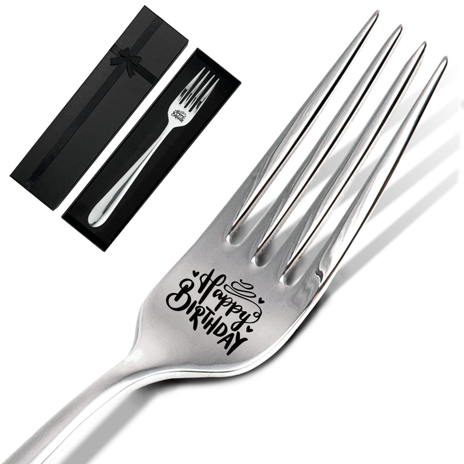 May The Fork Be With You, Funny Engraved Stainless Steel Dinner Dessert Fork with Gift Box — Amazon image 6