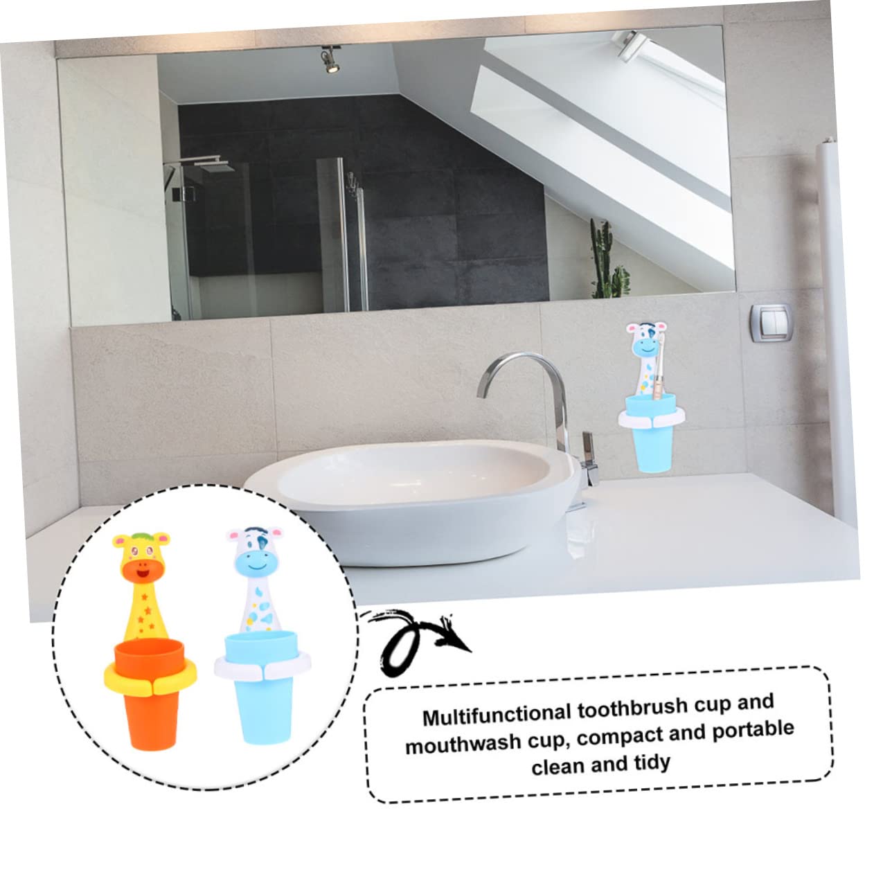 Alipis 4 Juegos De Portavasos Dentales Montados En La Pared Cepillos De para Niños Cepillos De para Bebés Soporte para Cepillos De Montado En La Pared Vaso De
