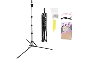 Upgraded Tripod Mannequin Head Stand with Accessories