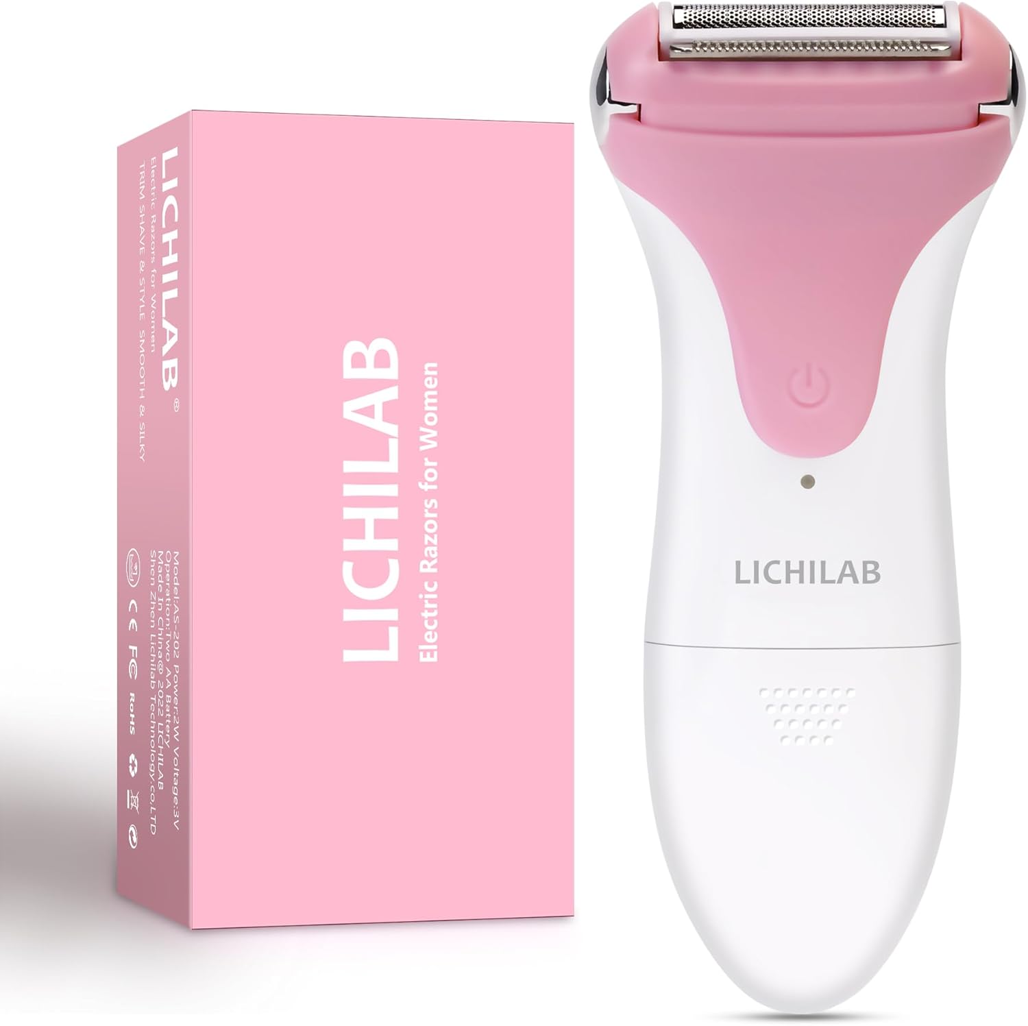 Electric Razors for Women & Bikini Trimmer for Sensitive Skin - Hypoallergenic Cordless Foil Shaver Painless Body Hair Removal for Legs,Underarms,Pubic Hair,Travel Ready Wet/Dry,rose/pu7b