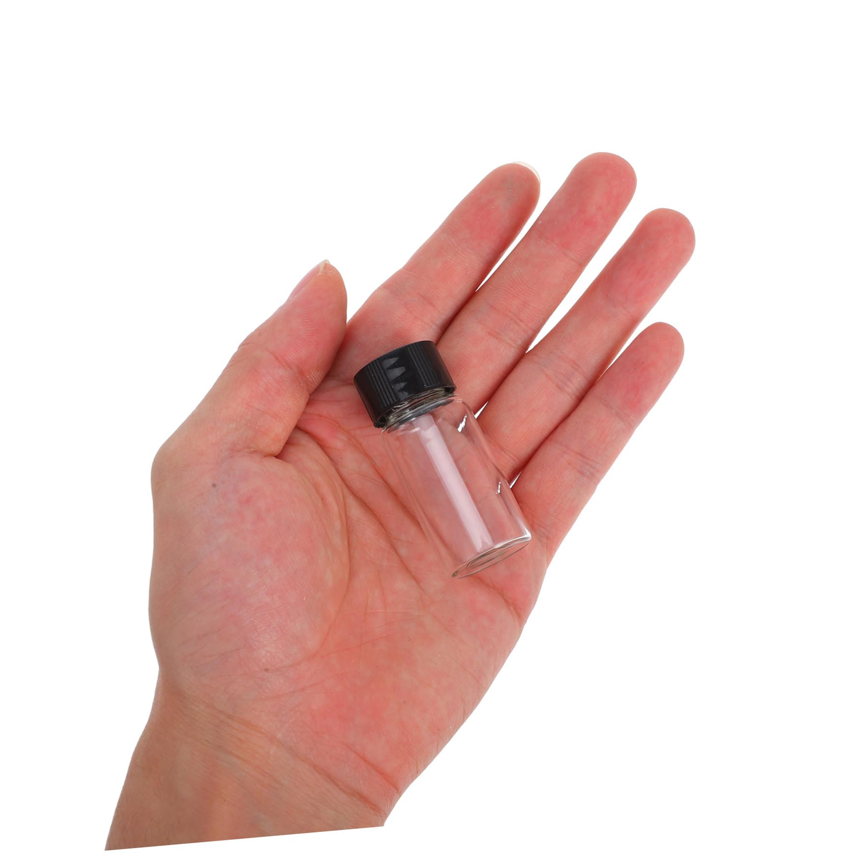Alipis 100 Piezas Vial De Muestra Con Almohadilla De Tapa De Plástico Con Tapas Minibotellas Con Tapa Tubos De Ensayo De Plástico Con Tapas De Muestra Transparente Páginas