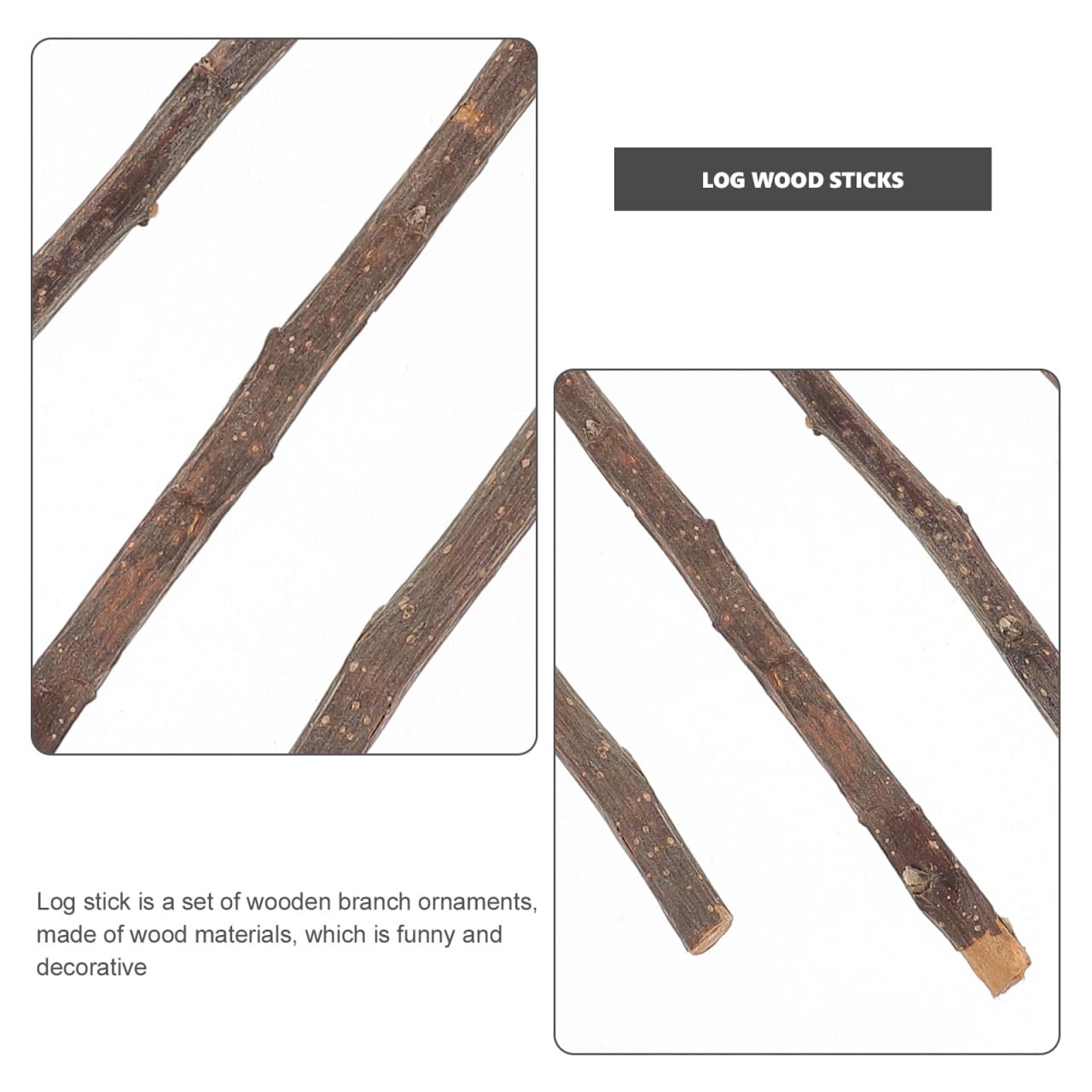 BESPORTBLE Lot de 40 brindilles en bois naturel pour travaux manuels, véritable branche de bouleau pour projets artistiques, pièces décoratives en bois rustique pour décoration de maison et kit de