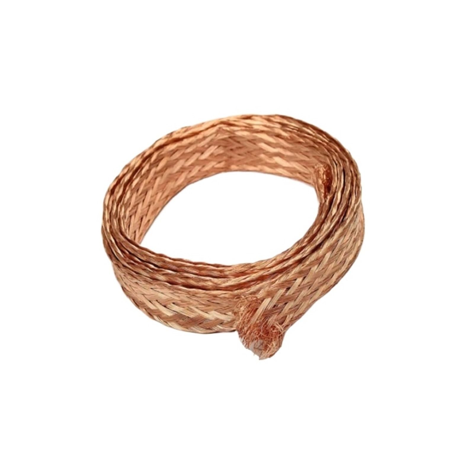 Cavo a treccia di rame puro da 10 m, anti interferenza, 25 mm, forma piatta
