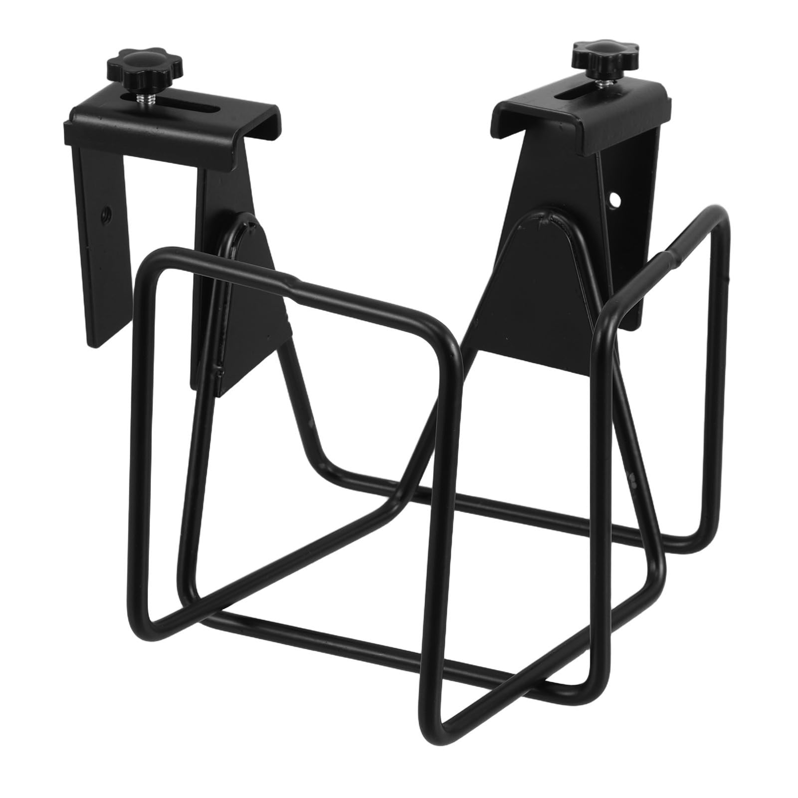 2 Pezzi Supporto per Tubo da Giardino a Parete in Metallo Nero