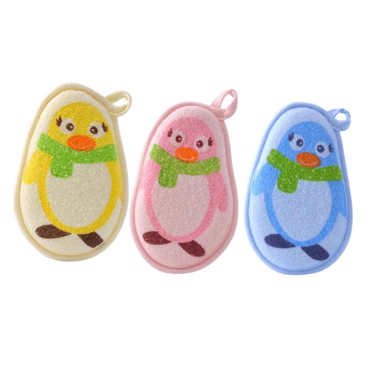 Toyvian 5 Set Di Spugne Per Il Corpo Resistenti Allusura Spugne Per La Doccia Portatili Per Neonati Per Il Bagno 3 Pezzi*5