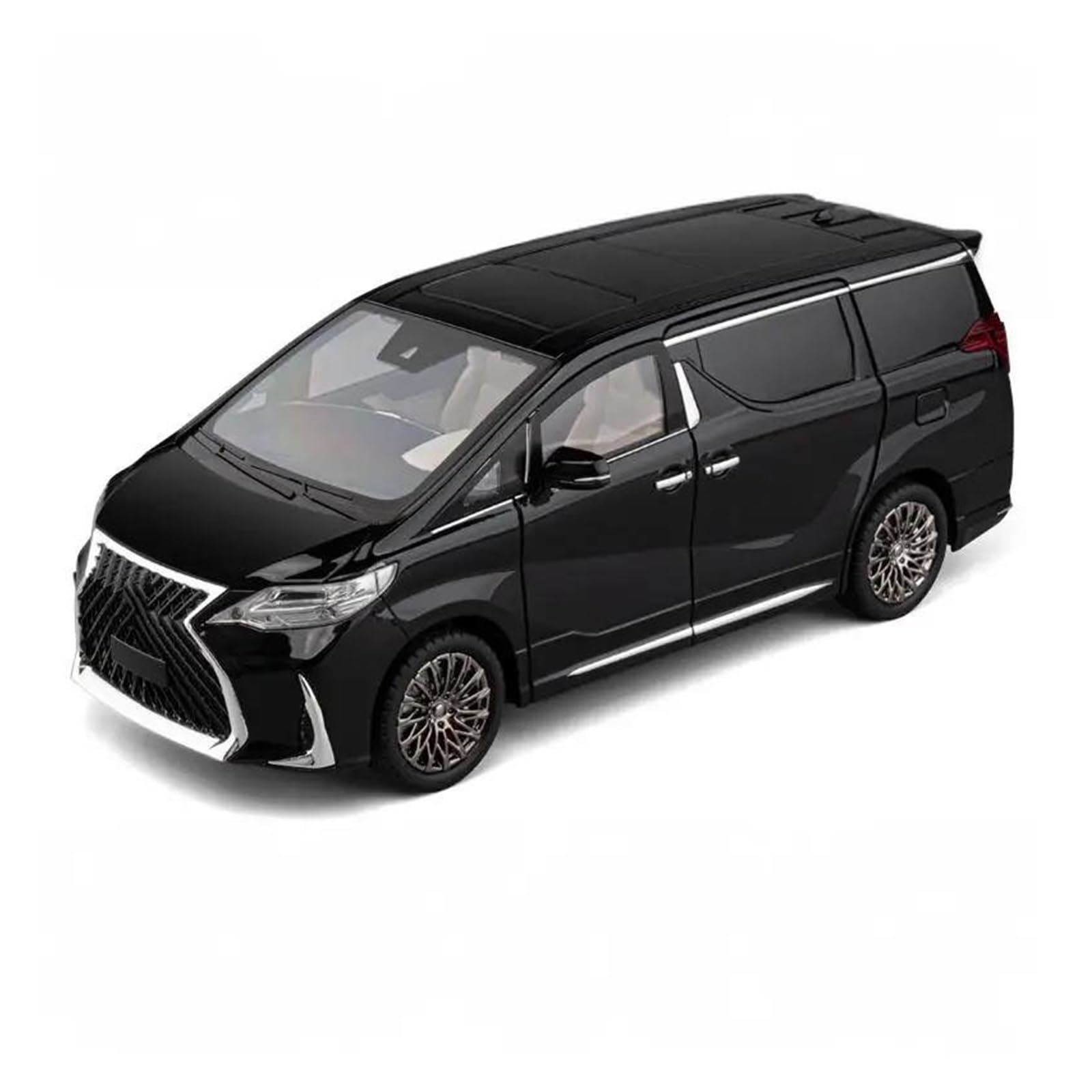 BANKOTO Diecast Car 1:18 For Lexus LM300 MPV Alloy Diecast Car Model Pull Back Collectibles Collectible(Black)
