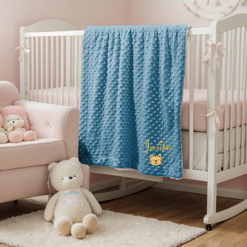 Couverture Bébé Habillée Couverture Bébé Personnalisée Avec Prénom - Plaid Doux Et Chaud - 76x100cm Couverture Bebe Naissance