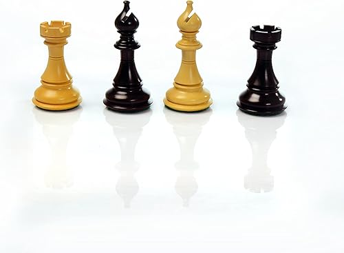 Miniatura 6 de Las mejores piezas de ajedrez de madera únicamente  Ajedrez de madera única hecha a mano con rey de 4.40 pulgadas, peones de juego de ajedrez en