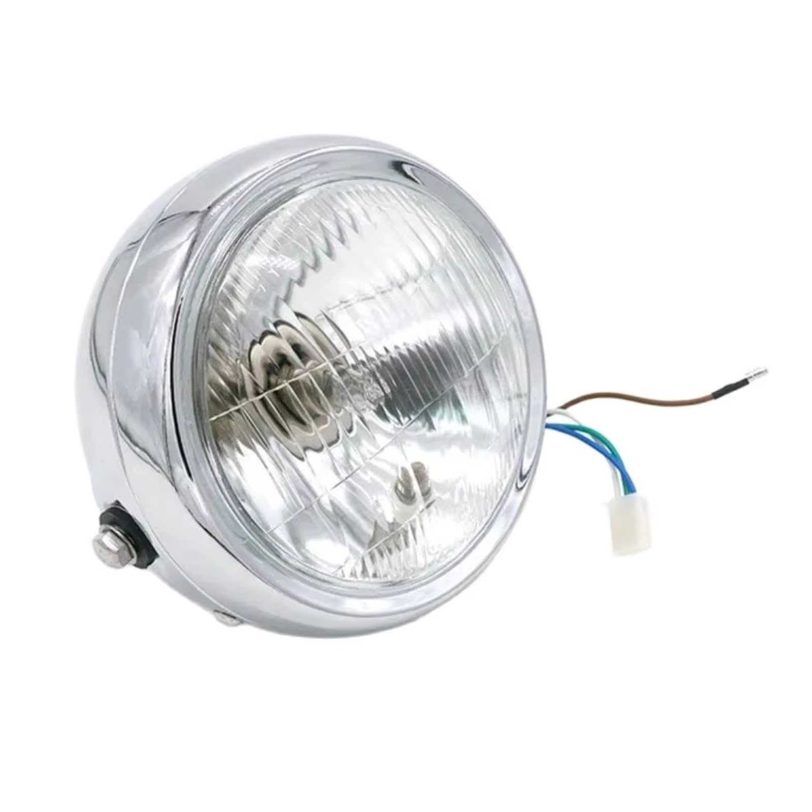 Phare Avant Moto Phares Avant Ronds Vintage À Coque Noire pour CG125 Modifiés LED Phares Avant
