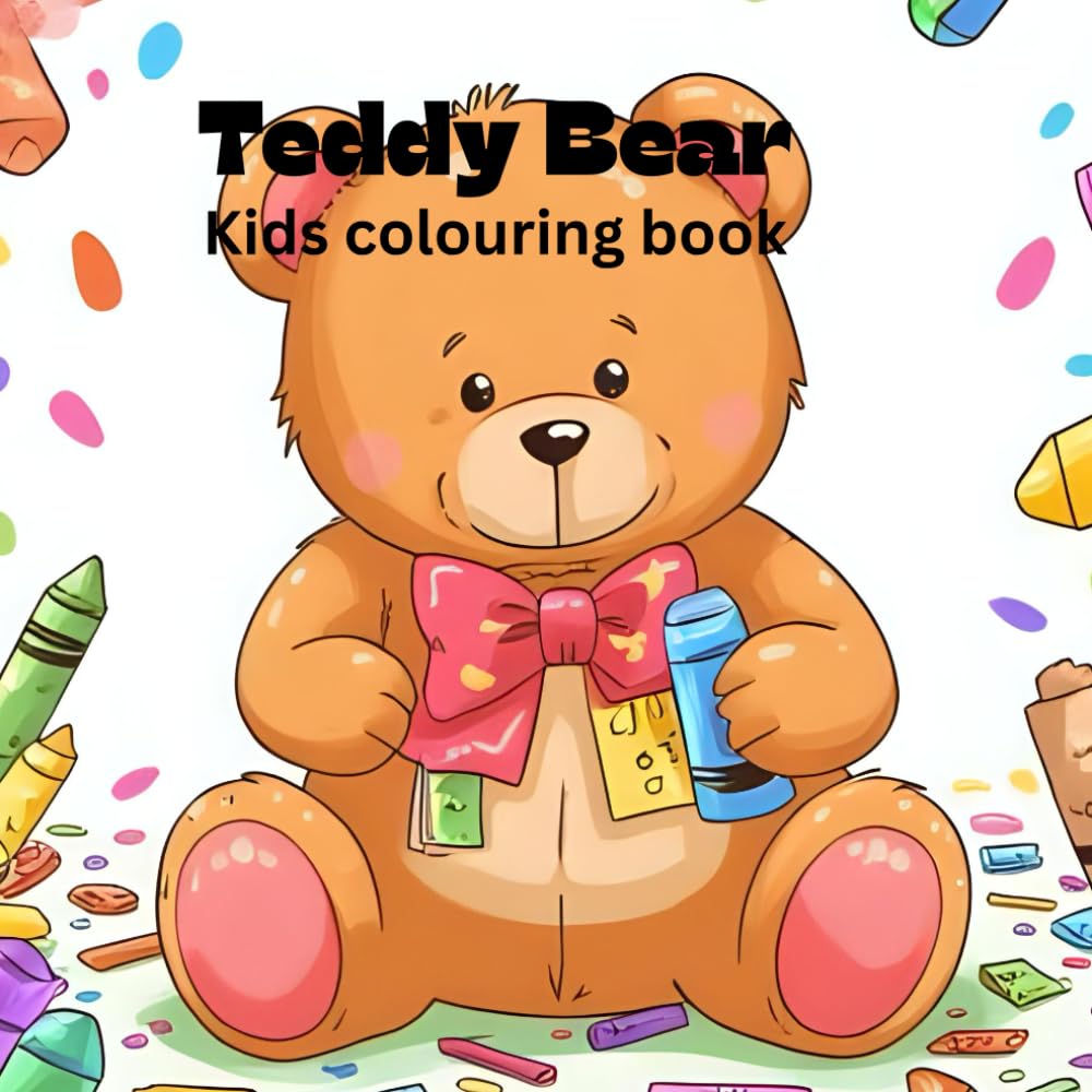 Teddy Bear: kids colouring book