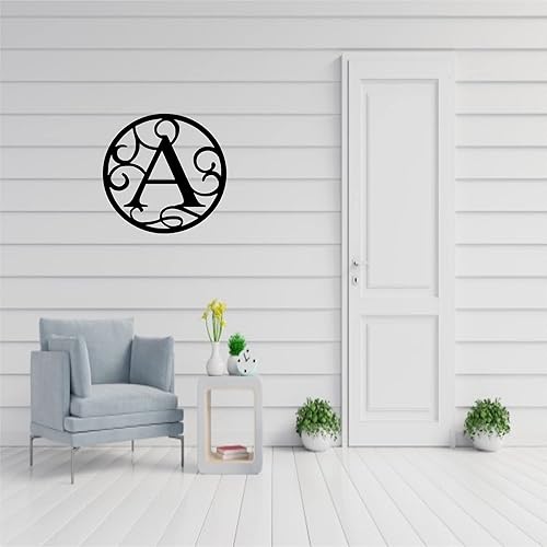 Miniatura 2 de Monogram Wall Decor, Custom Initial Signs for Outdoors, Outdoor Letters Hanging Art, Metal Personalized Initials Name Sign, A to Z, 5 sizes