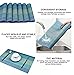 WANGCHAO Placemats Set of 8 Placemats Dining Room Table Mats Woven Vinyl Washable Durable Heat-Resistant Non-Skip Kitchen Strip PVC Placemats(Sky Blue)