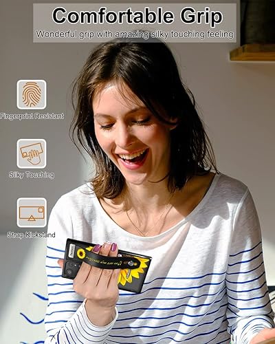 Miniatura 6 de Cisland Funda para Galaxy S24 Ultra con soporte de correa y soporte de dedo, funda de silicona de diseño para mujeres y niñas, compatible con