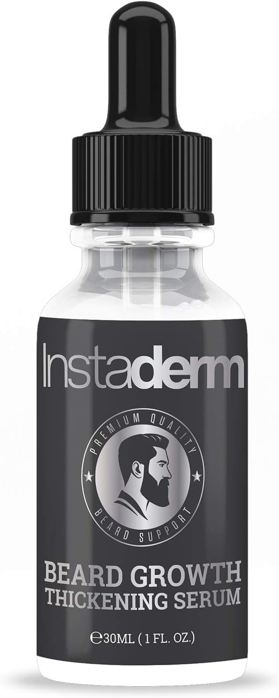 Beard Growth Thickening Serum- Strengthens & Repairs Follicle Growth from The Root. Prevents Flakey Beard Dandruff. Nourishes Beard & Skin for Thicker, Fuller, Longer Healthier Facial Hair.